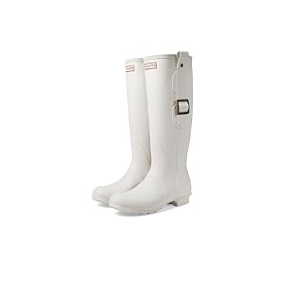 Hunter Shoes - Hunter Original Tall Exaggerated Buckle Boot White Willow 9 M